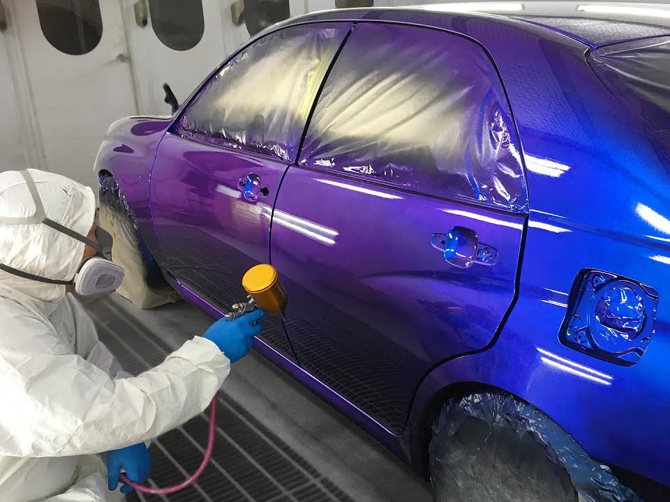 Spray painting car